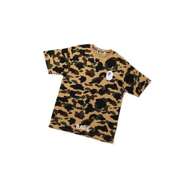 A BATHING APE Bape 1st Camo Bathing Ape Tee Kurzes Sleeve T-shirts Herren Gelb | 751602-CMD