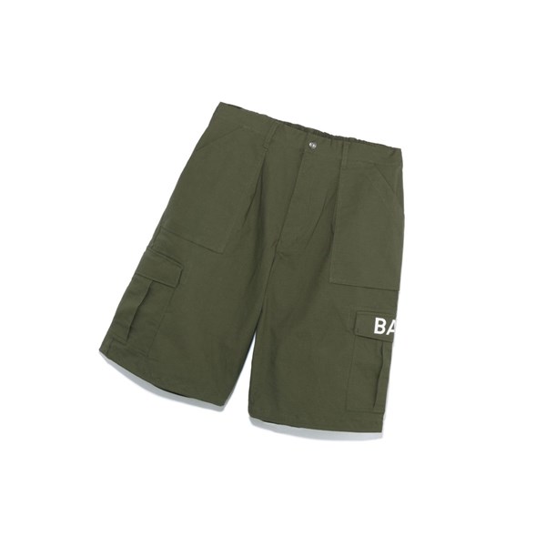 A BATHING APE Bape 6 Pocket Weite Fit Kurze Hose Herren Grün | 240159-BIJ