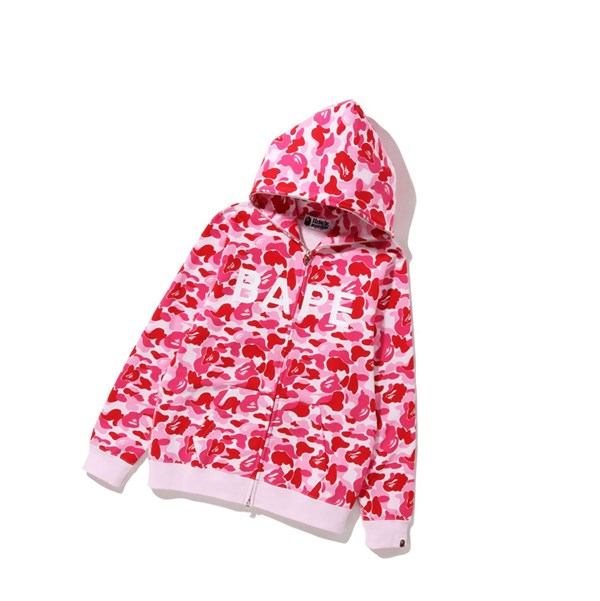 A BATHING APE Bape Abc Camo Bape Full Zip Hoodie Damen Rosa | 347295-GAJ