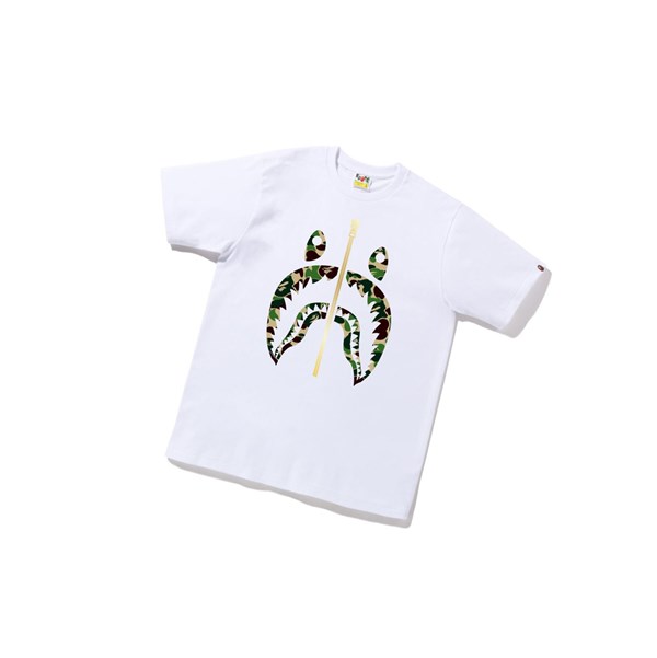 A BATHING APE Bape Abc Camo Shark Tee Kurzes Sleeve T-shirts Herren Weiß | 714529-SVK