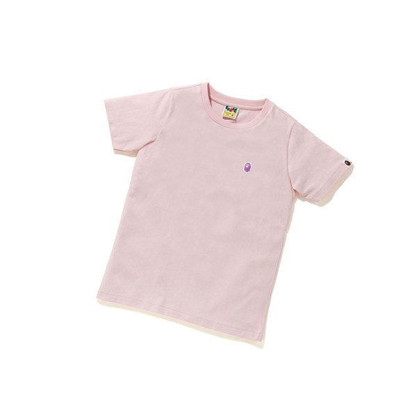 A BATHING APE Bape Ape Head One Point Tee #4 Kurzes Sleeve T-shirts Damen Rosa | 276980-PKS