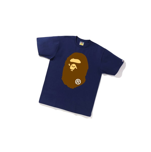 A BATHING APE Bape Big Ape Head Tee Kurzes Sleeve T-shirts Herren Navy Blau | 819634-WEN