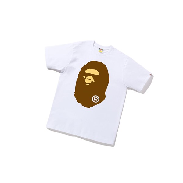 A BATHING APE Bape Big Ape Head Tee Kurzes Sleeve T-shirts Herren Weiß | 840591-GRX