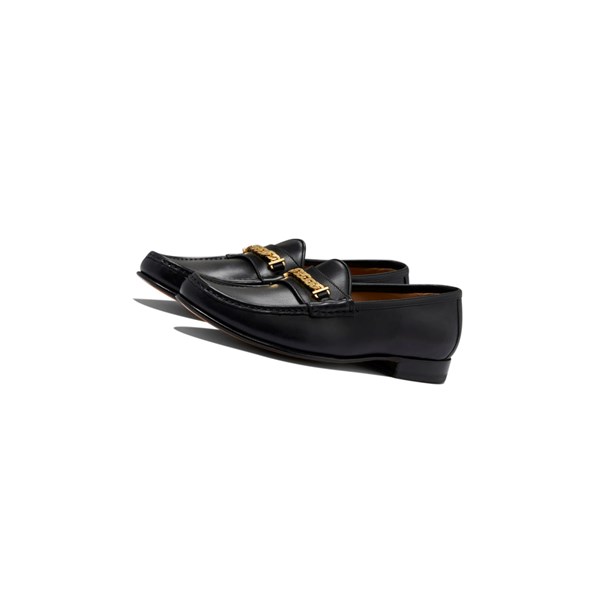 A BATHING APE Bape Gold Chained Loafers & Moccasins Loafers Herren Schwarz | 204368-WBQ