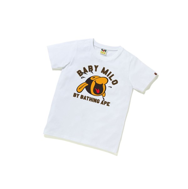 A BATHING APE Bape Klassische Baby Milo Tee #1 Kurzes Sleeve T-shirts Damen Weiß | 124870-GVR