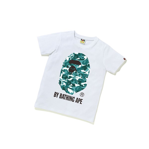 A BATHING APE Bape Marble Camo Tee Kurzes Sleeve T-shirts Damen Weiß | 680241-GHF