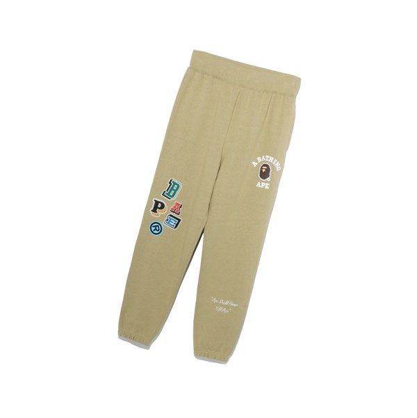 A BATHING APE Bape Multi Fonts Long Hose Herren Beige | 718236-HQJ