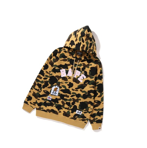 A BATHING APE Bape Multi Label 1st Camo Oversized Hoodie Damen Gelb | 345092-PGN