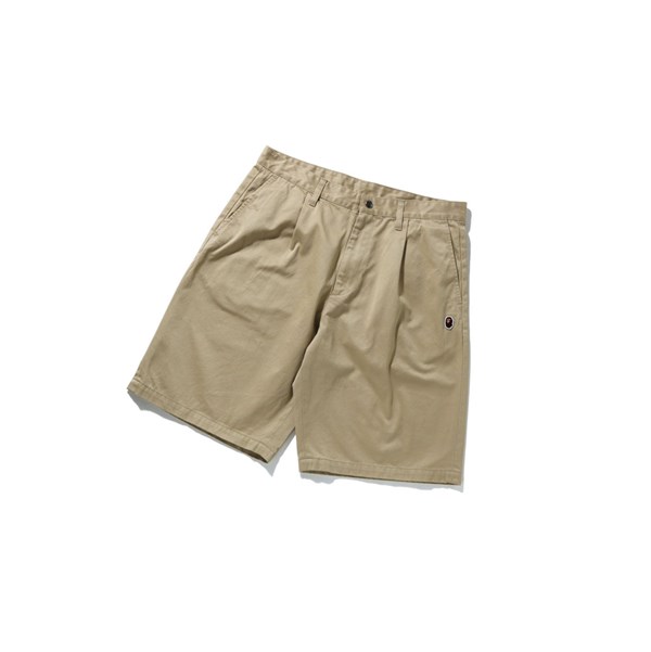 A BATHING APE Bape One Point Weite Fit Chino Kurze Hose Herren Beige | 178650-HML