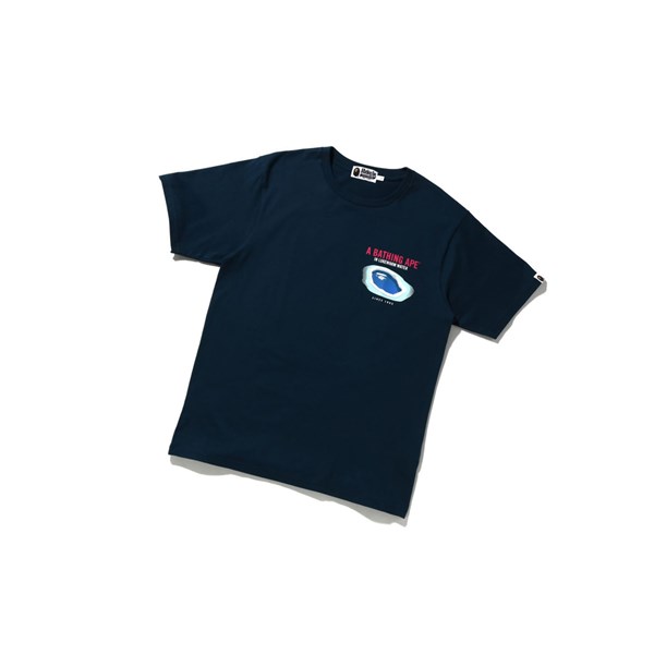 A BATHING APE Bape Resort Pool Tee Kurzes Sleeve T-shirts Herren Navy Blau | 712869-ZEP