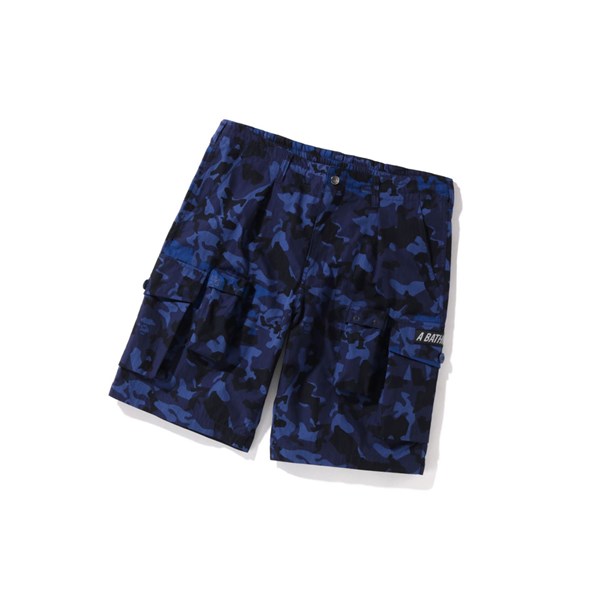 A BATHING APE Bape Sand Camo Multi Pocket Weite Fit Kurze Hose Herren Navy Blau | 756984-ISB