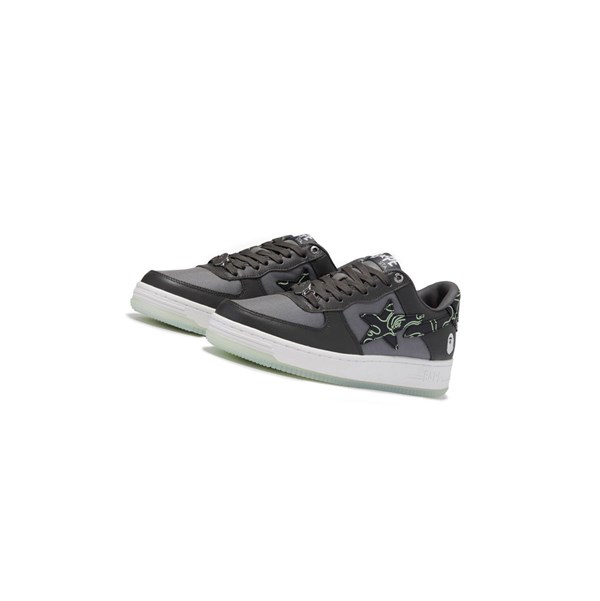 A BATHING APE Bape Sta #1 M2 Low Sneakers Herren Dunkelgrau | 257894-CKB