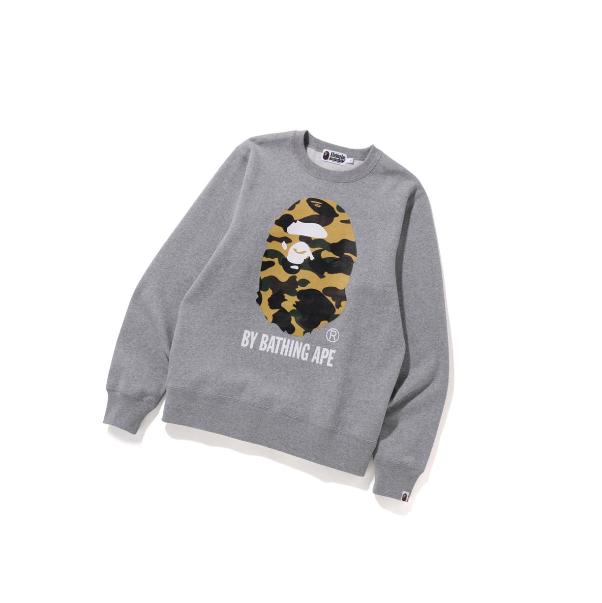 A BATHING APE Bape 1st Camo By Bathing Ape Crewneck Sweatshirts Herren Grau | 824701-SVN