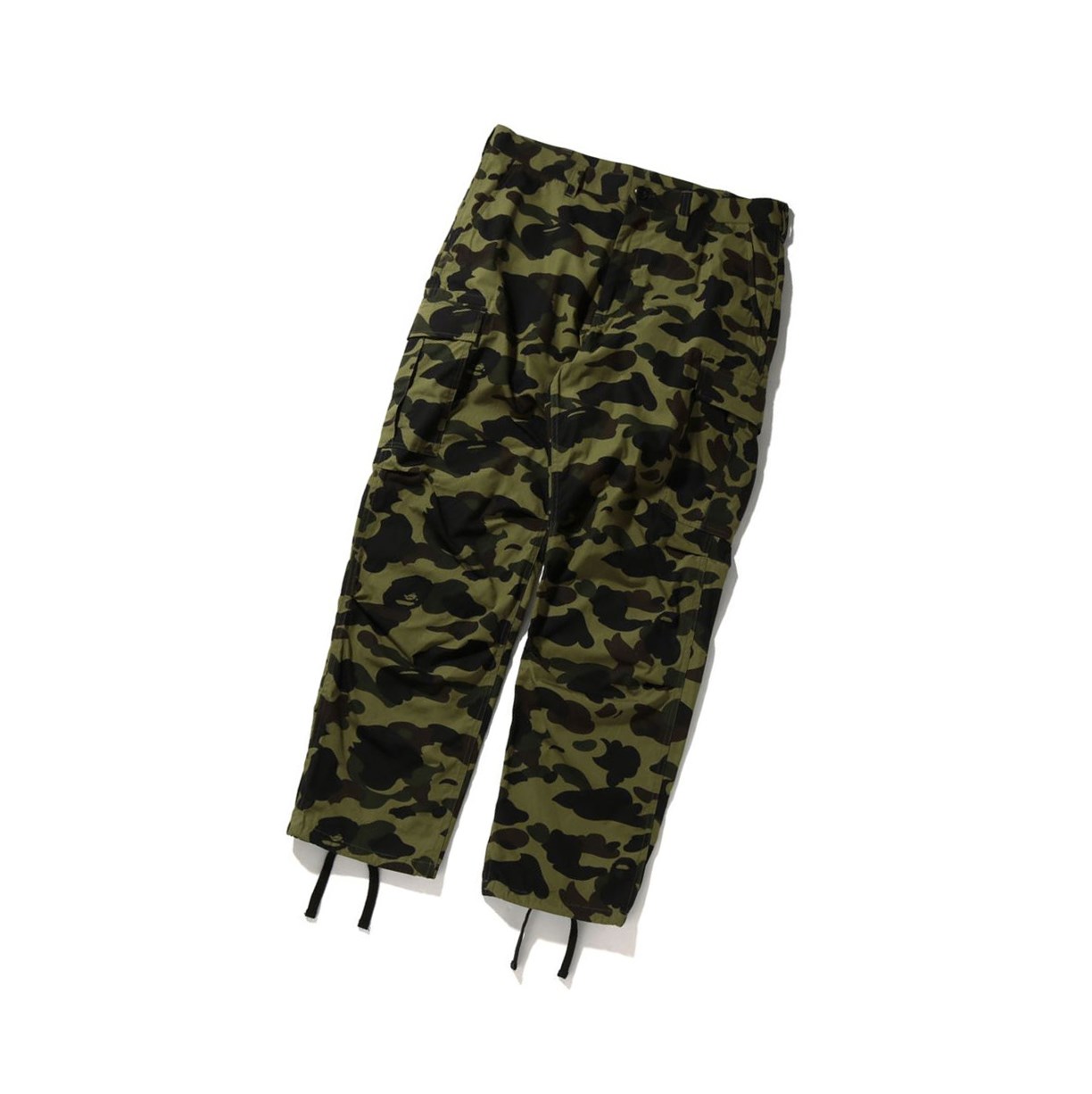 A BATHING APE Bape 1st Camo Cargo Long Hose Herren Grün | 164829-VBL