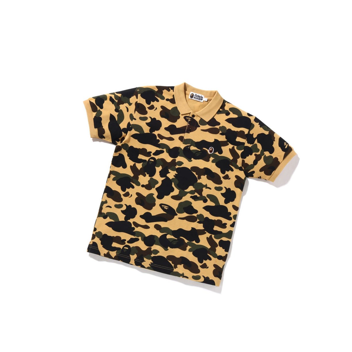 A BATHING APE Bape 1st Camo One Point Kurzes Sleeve Polo Herren Gelb | 930648-QPY