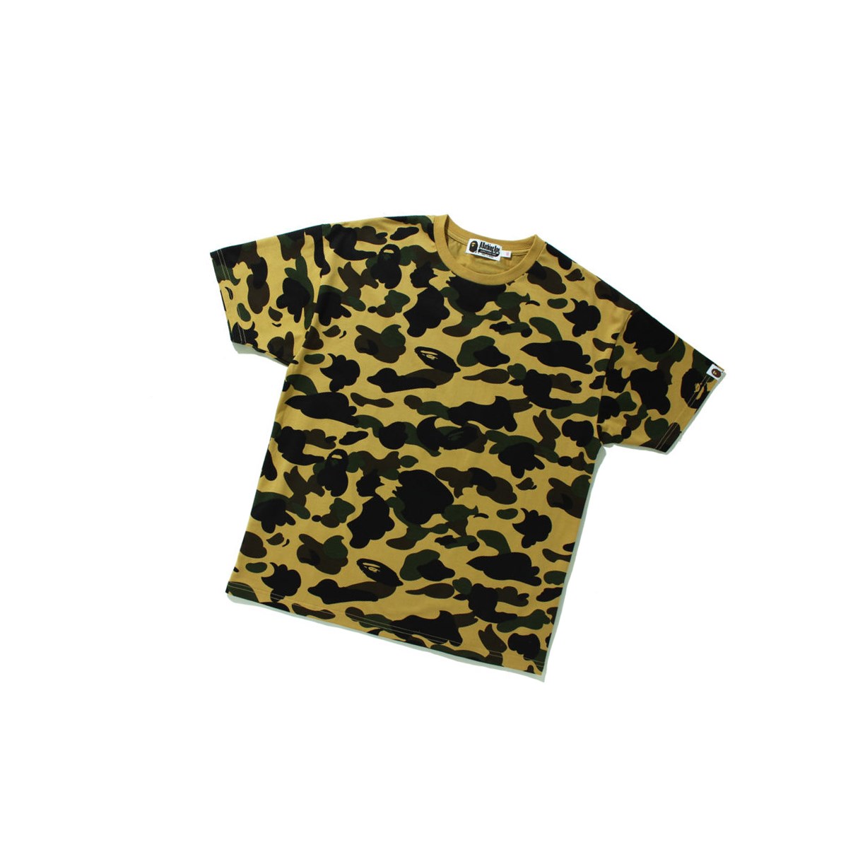 A BATHING APE Bape 1st Camo Oversized Tee Kurzes Sleeve T-shirts Damen Gelb | 462598-ZCT