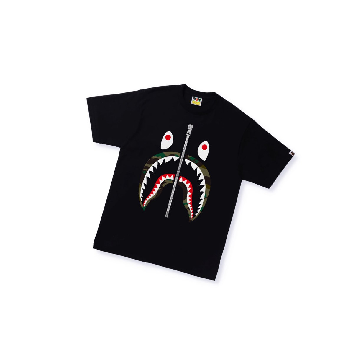 A BATHING APE Bape 1st Camo Shark Tee Kurzes Sleeve T-shirts Herren Schwarz | 971364-KZC