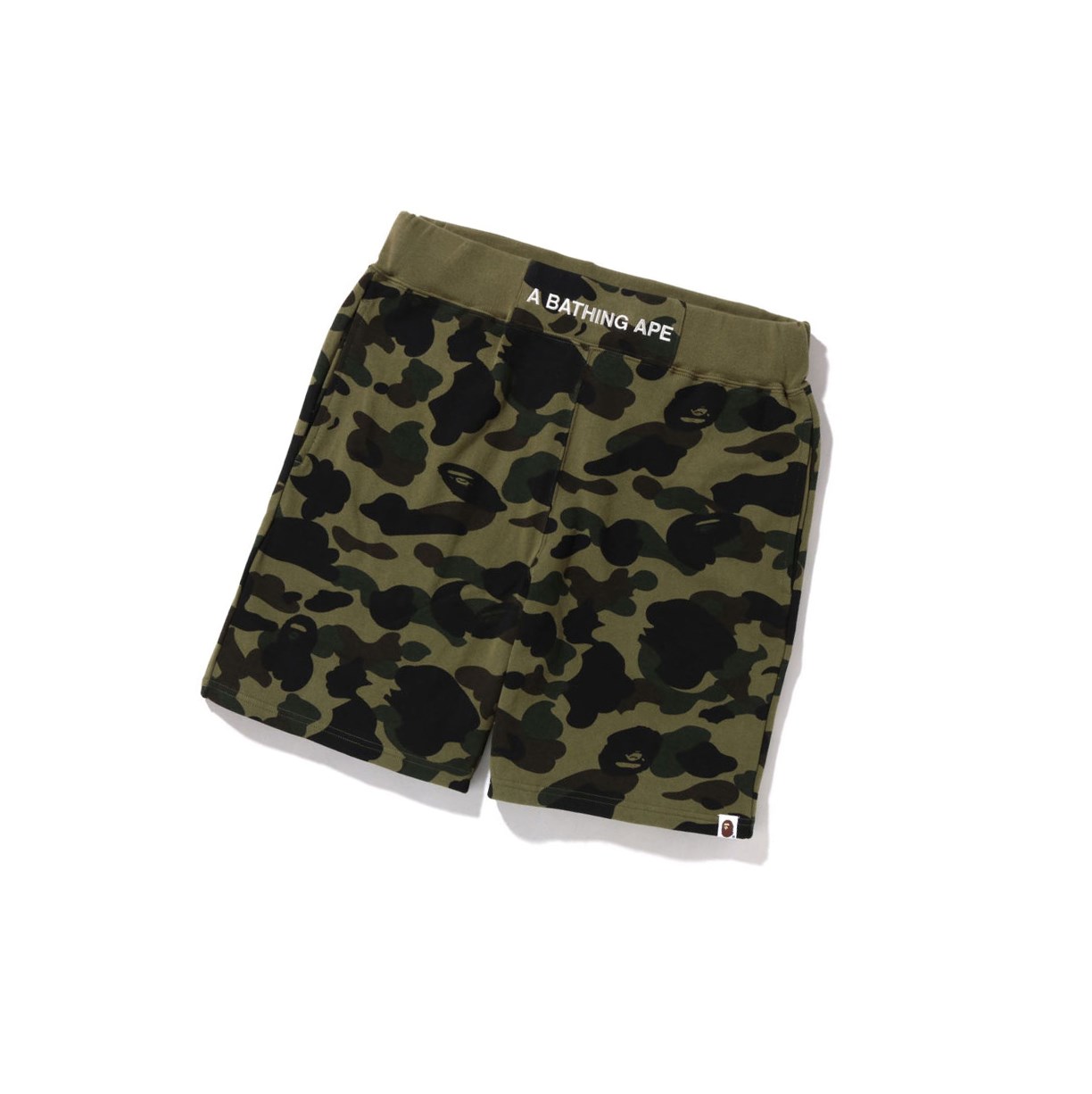 A BATHING APE Bape 1st Camo Sweat Kurze Hose Herren Grün | 374125-MWN