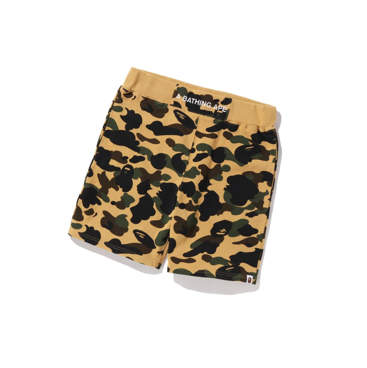 A BATHING APE Bape 1st Camo Sweat Kurze Hose Herren Gelb | 408659-CLW