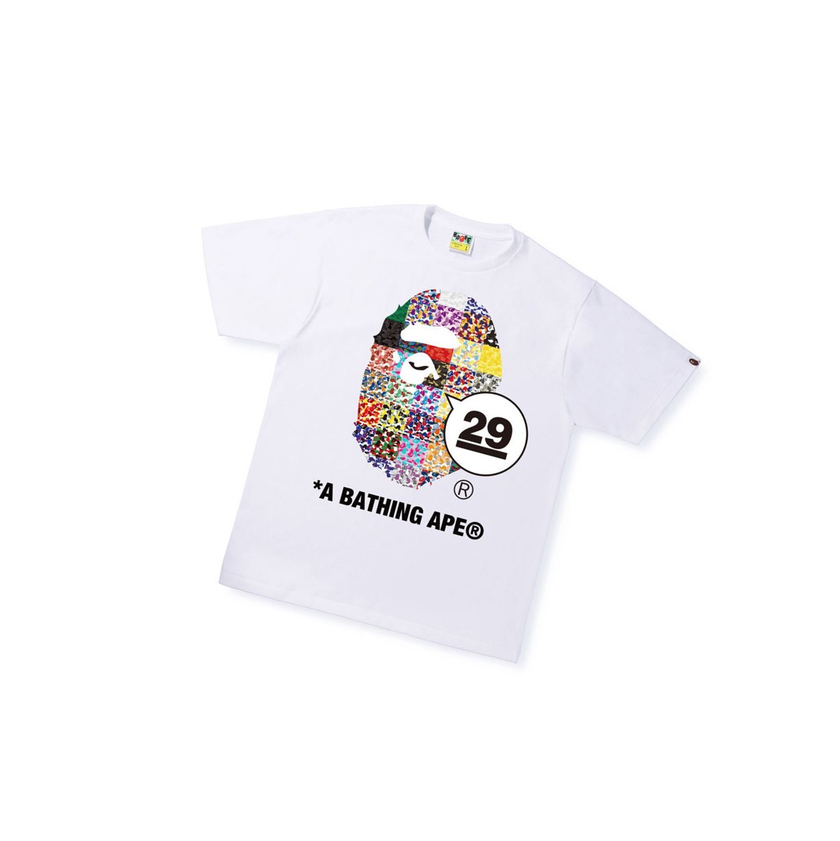 A BATHING APE Bape A Bathing Ape 29th Anniversary Ape Head Tee Kurzes Sleeve T-shirts Herren Weiß | 931726-FIC