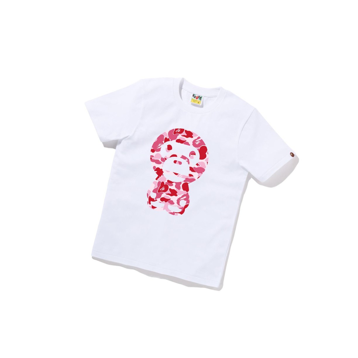 A BATHING APE Bape Abc Camo Big Baby Milo Tee Kurzes Sleeve T-shirts Damen Weiß | 435160-FTC