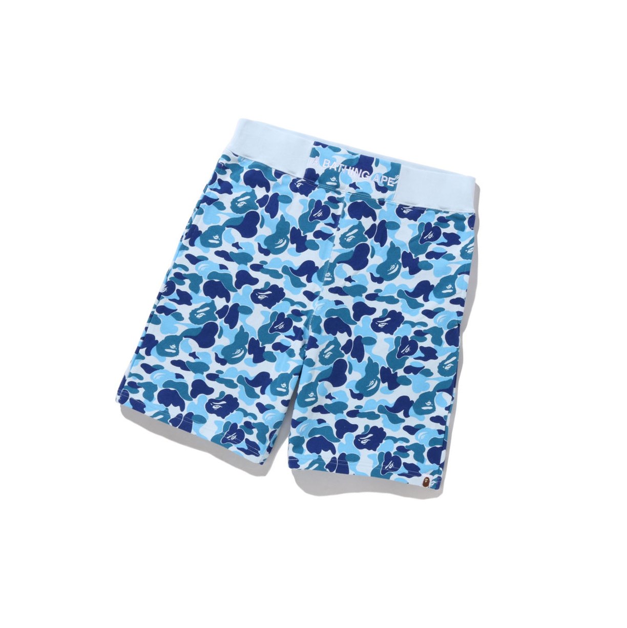 A BATHING APE Bape Abc Camo Sweat Kurze Hose Herren Blau | 438209-XVQ