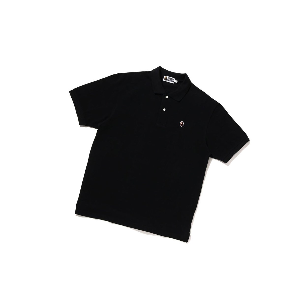 A BATHING APE Bape Ape Head One Point Relaxed Fit Kurzes Sleeve Polo Herren Schwarz | 126953-WHZ