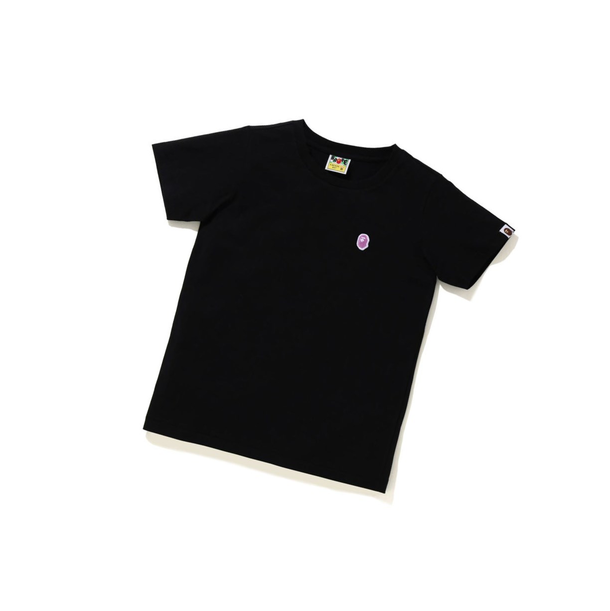 A BATHING APE Bape Ape Head One Point Tee #2 Kurzes Sleeve T-shirts Damen Schwarz | 147806-SGM