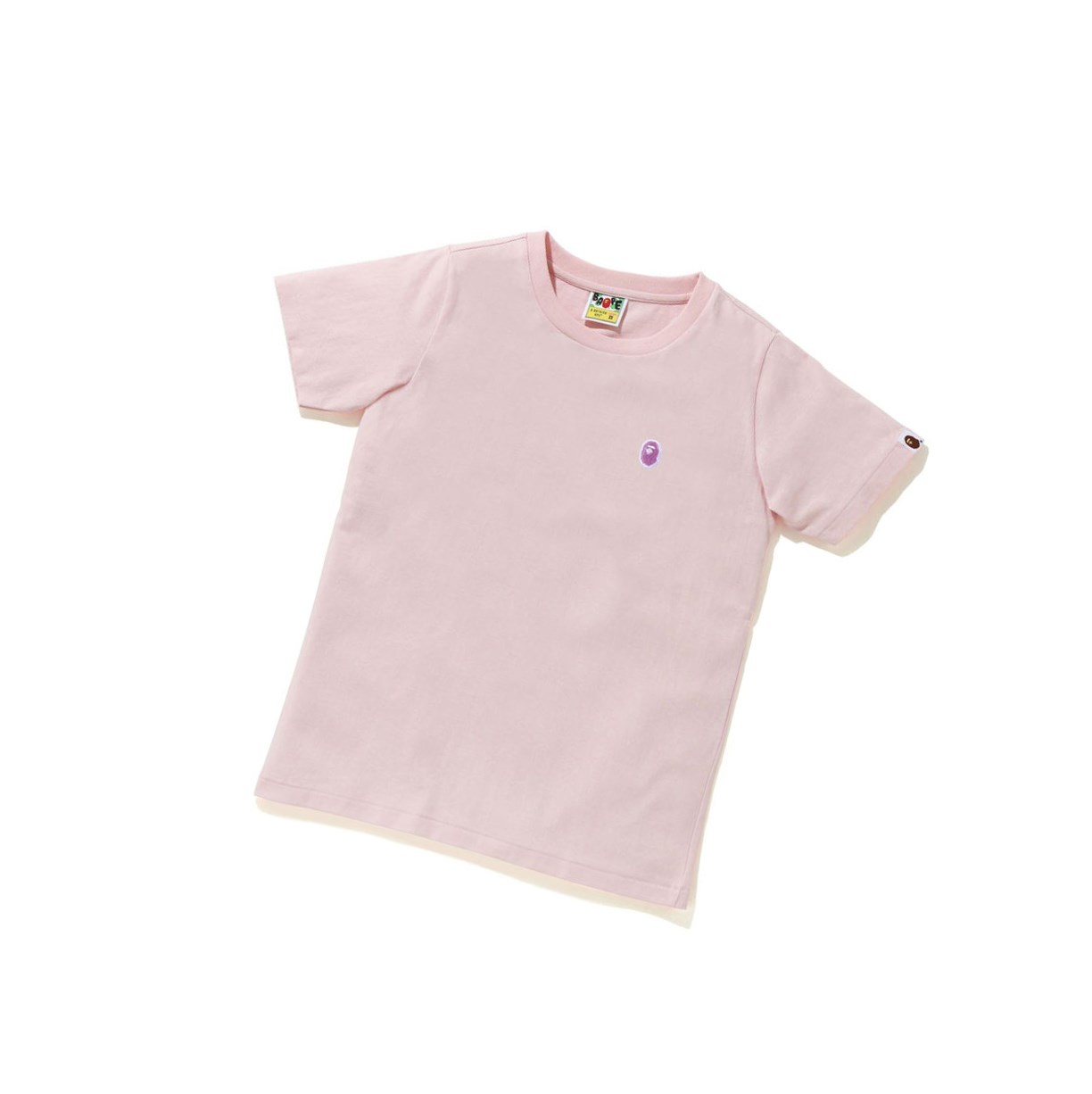 A BATHING APE Bape Ape Head One Point Tee Kurzes Sleeve T-shirts Damen Rosa | 350698-LET