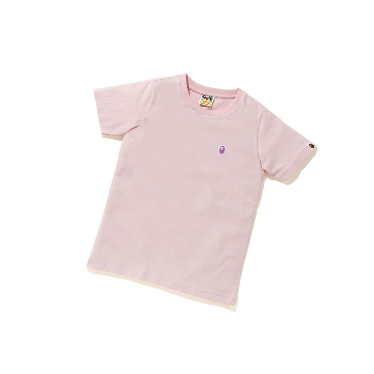 A BATHING APE Bape Ape Head One Point Tee #2 Kurzes Sleeve T-shirts Damen Rosa | 683427-OFW