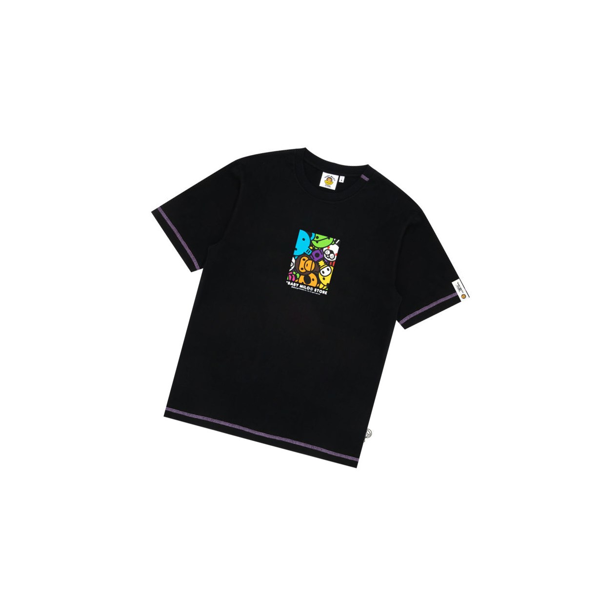 A BATHING APE Bape Baby Milo Box Logo Print Tee Kurzes Sleeve T-shirts Herren Schwarz | 510783-JSM