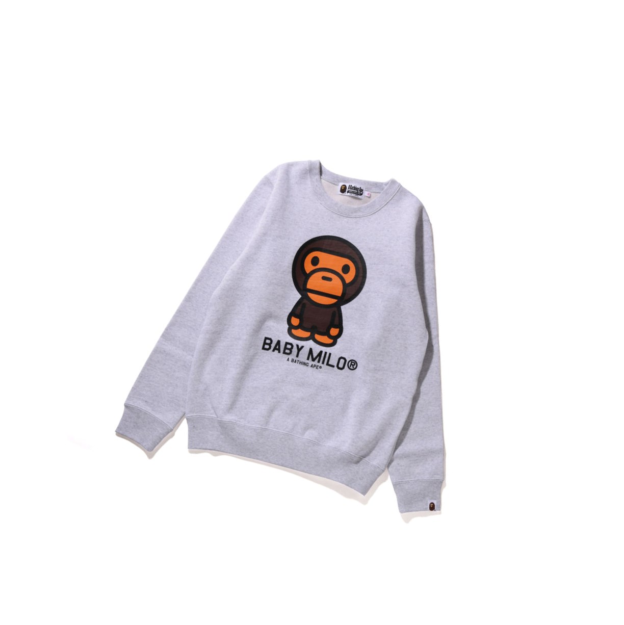 A BATHING APE Bape Baby Milo Crewneck Sweatshirts Damen Grau | 527846-EAG