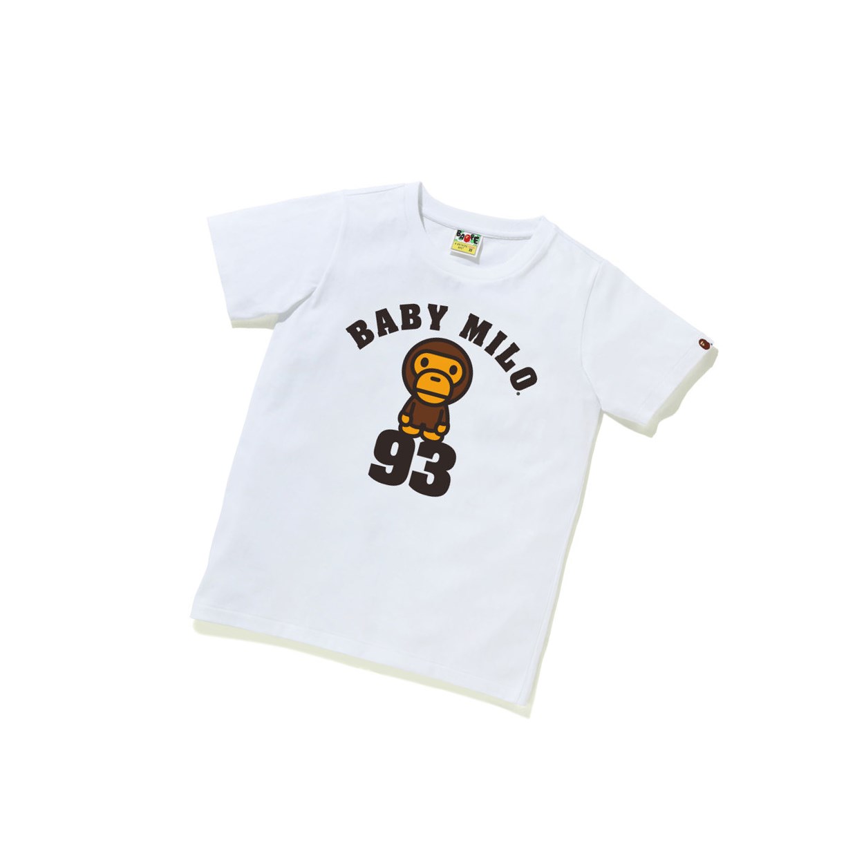 A BATHING APE Bape Baby Milo On 93 Tee Kurzes Sleeve T-shirts Damen Weiß | 158293-QMA