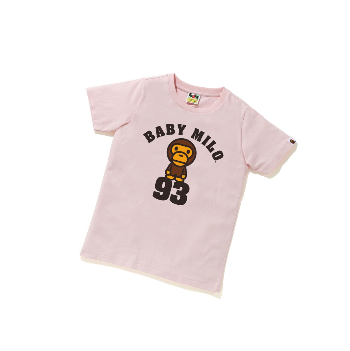 A BATHING APE Bape Baby Milo On 93 Tee Kurzes Sleeve T-shirts Damen Rosa | 926531-IOU