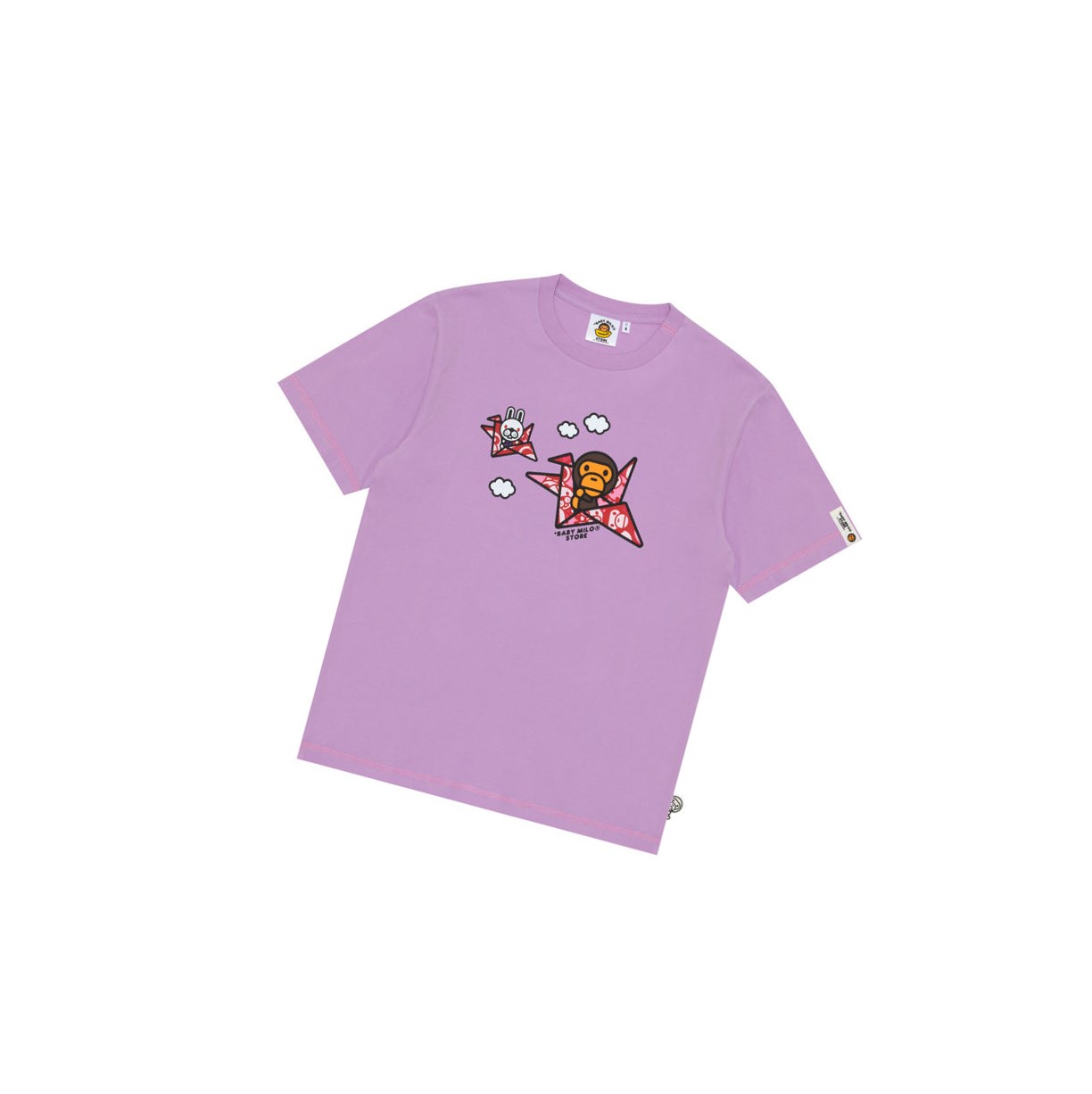 A BATHING APE Bape Baby Milo Print Tee Kurzes Sleeve T-shirts Herren Lila | 926175-PQK