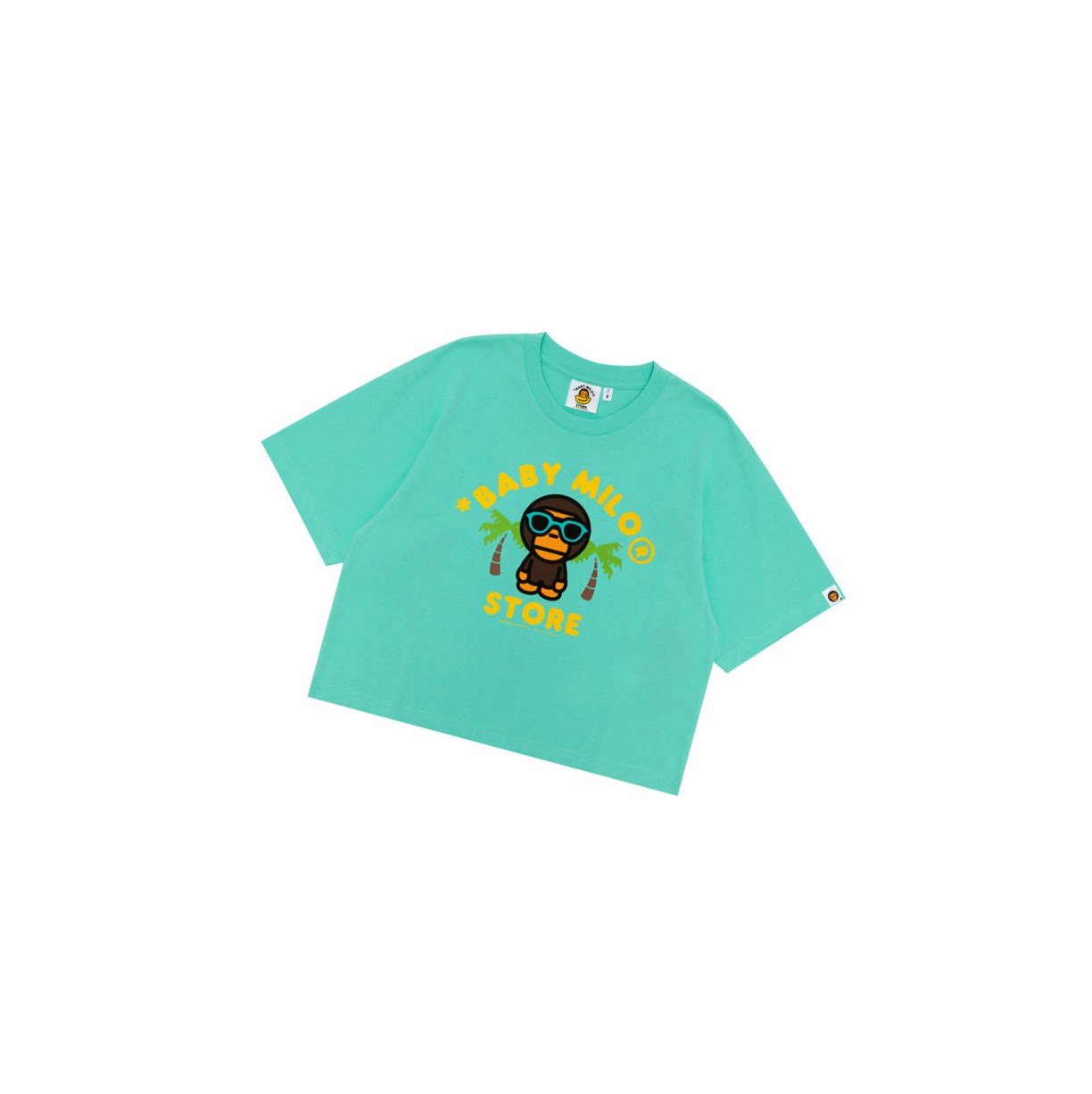 A BATHING APE Bape Baby Milo Printed Tee Kurzes Sleeve T-shirts Damen Mintfarben | 815329-ATD