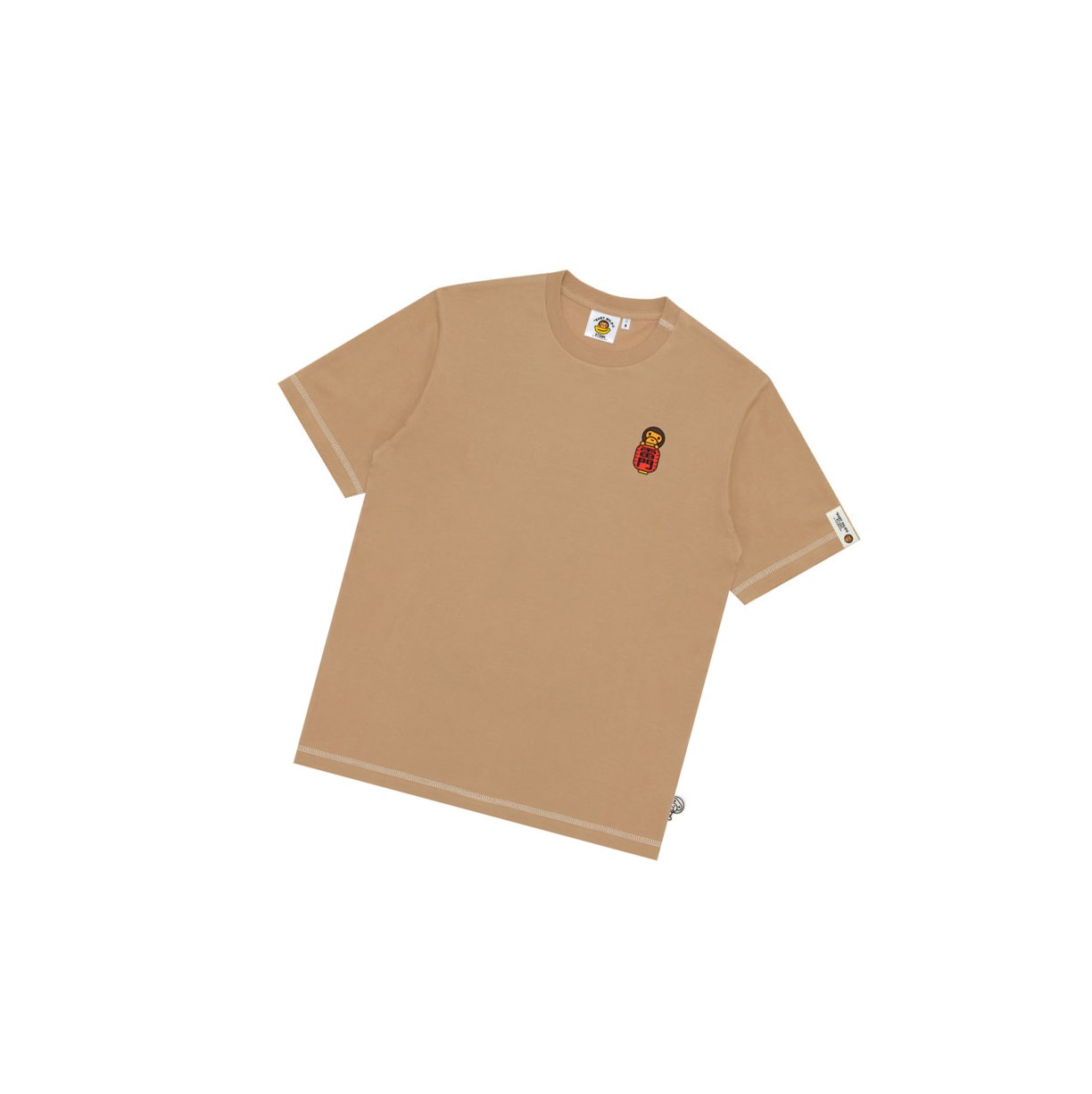 A BATHING APE Bape Baby Milo Tee Kurzes Sleeve T-shirts Herren Beige | 493082-MBD