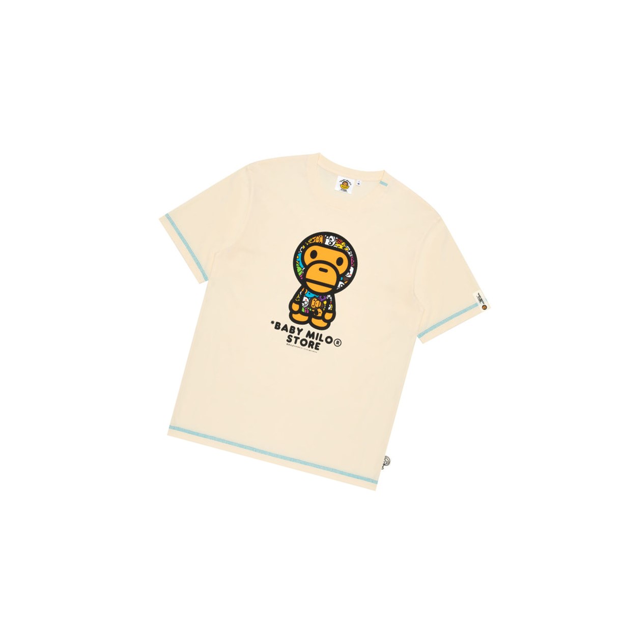 A BATHING APE Bape Baby Milo Tee Kurzes Sleeve T-shirts Herren Weiß | 819763-BVW