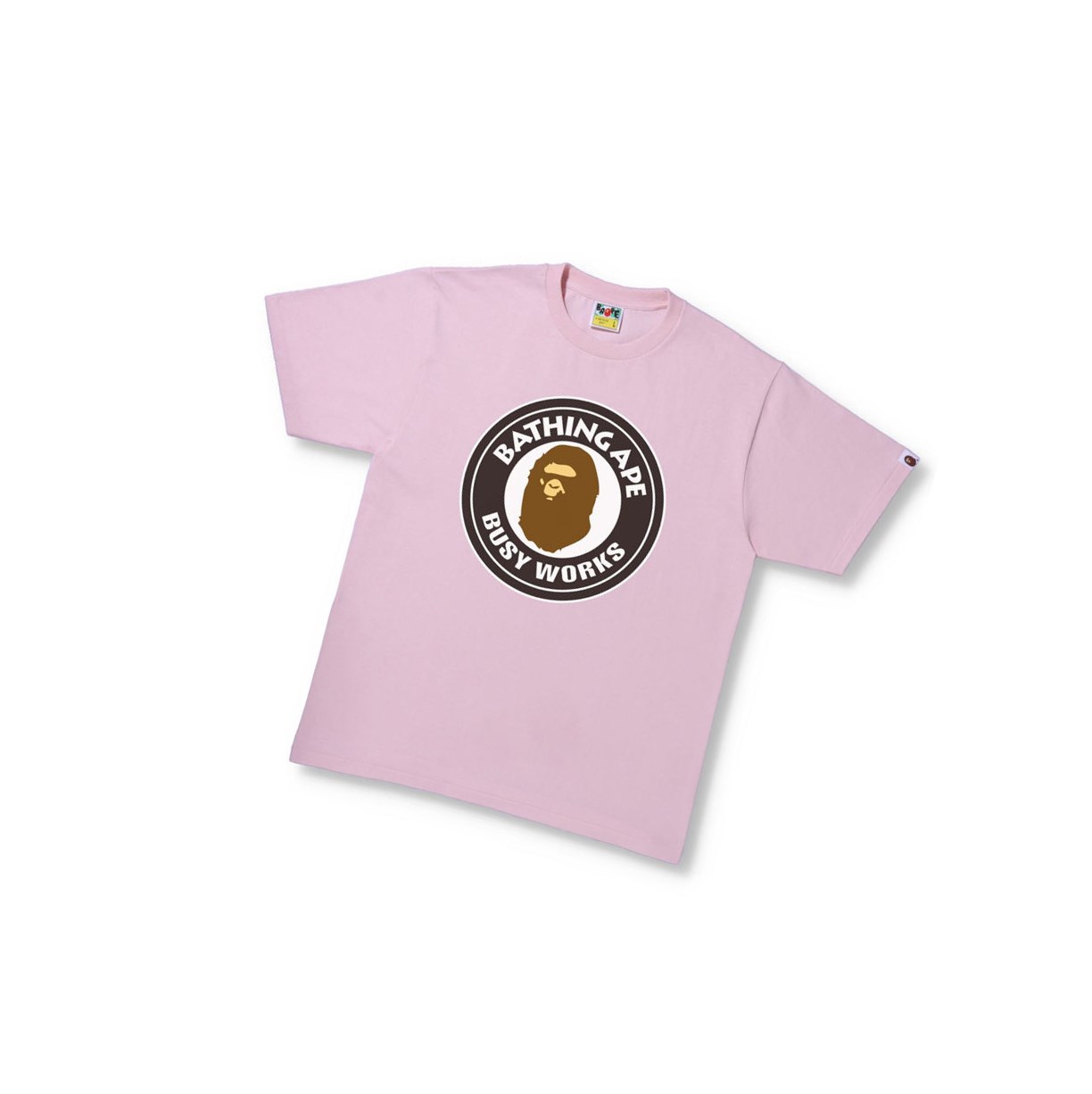 A BATHING APE Bape Busy Works Tee Kurzes Sleeve T-shirts Herren Rosa | 530178-IXT