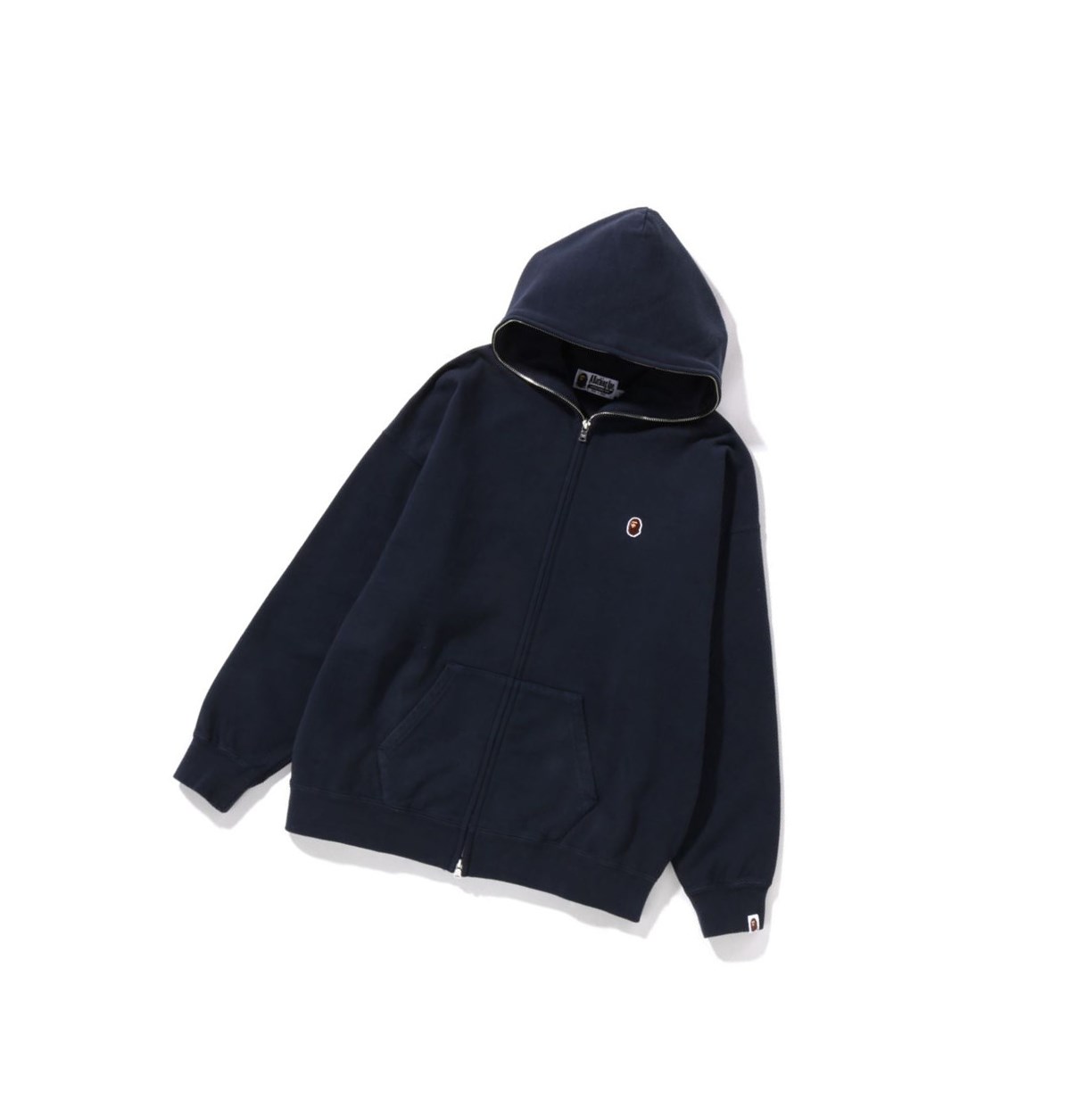 A BATHING APE Bape Crystal By Bathing Overdyed Oversized Full Zip Hoodie Damen Navy Blau | 158079-UMQ