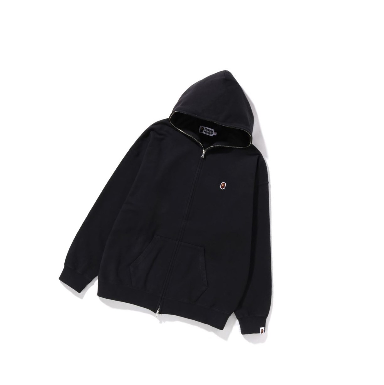 A BATHING APE Bape Crystal By Bathing Overdyed Oversized Full Zip Hoodie Damen Schwarz | 789104-EQP