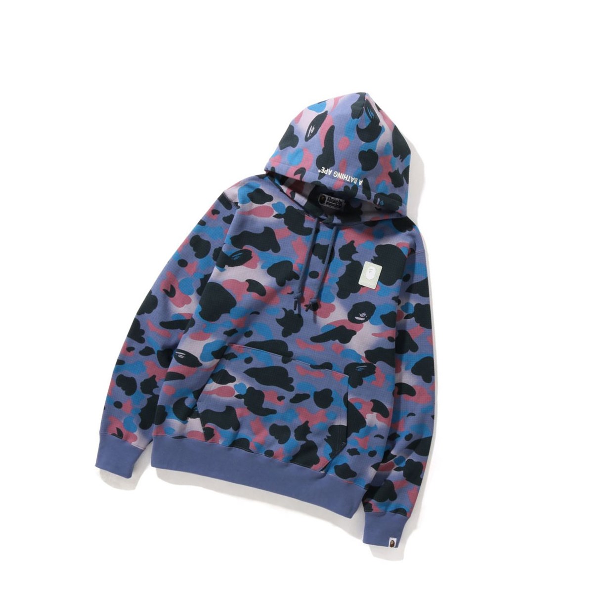 A BATHING APE Bape Grid Camo Pullover Hoodies Herren Lila | 790358-LNR