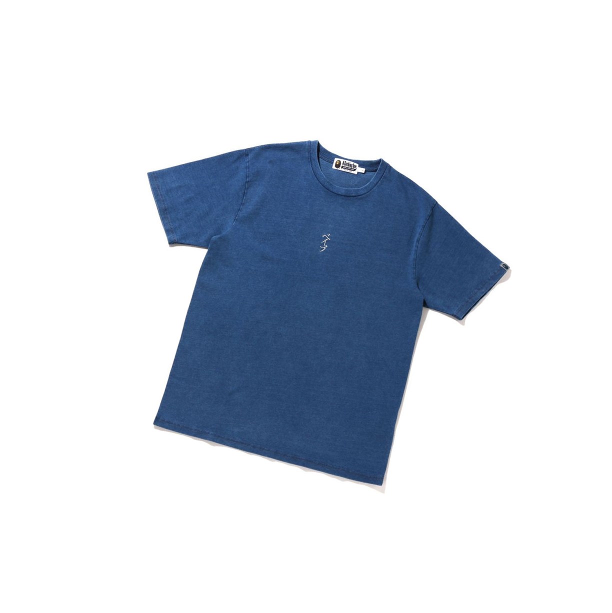 A BATHING APE Bape Kamon Tee Kurzes Sleeve T-shirts Herren Blau | 629850-FCJ