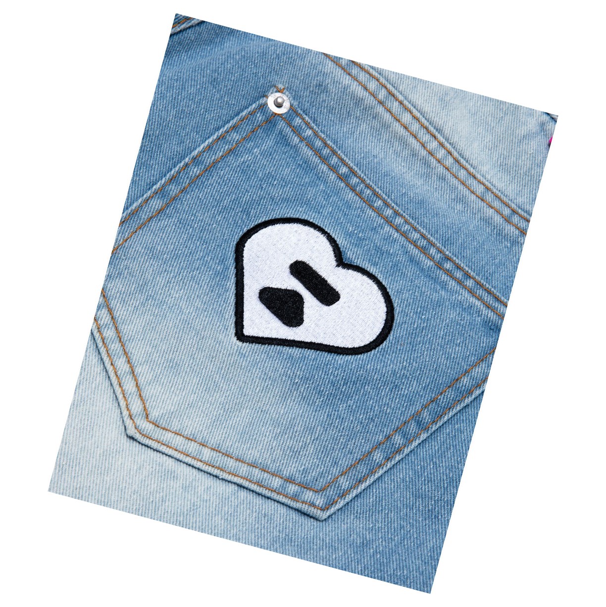 A BATHING APE Bape Logo Denim Kurze Hose Damen Denim | 983472-SQE