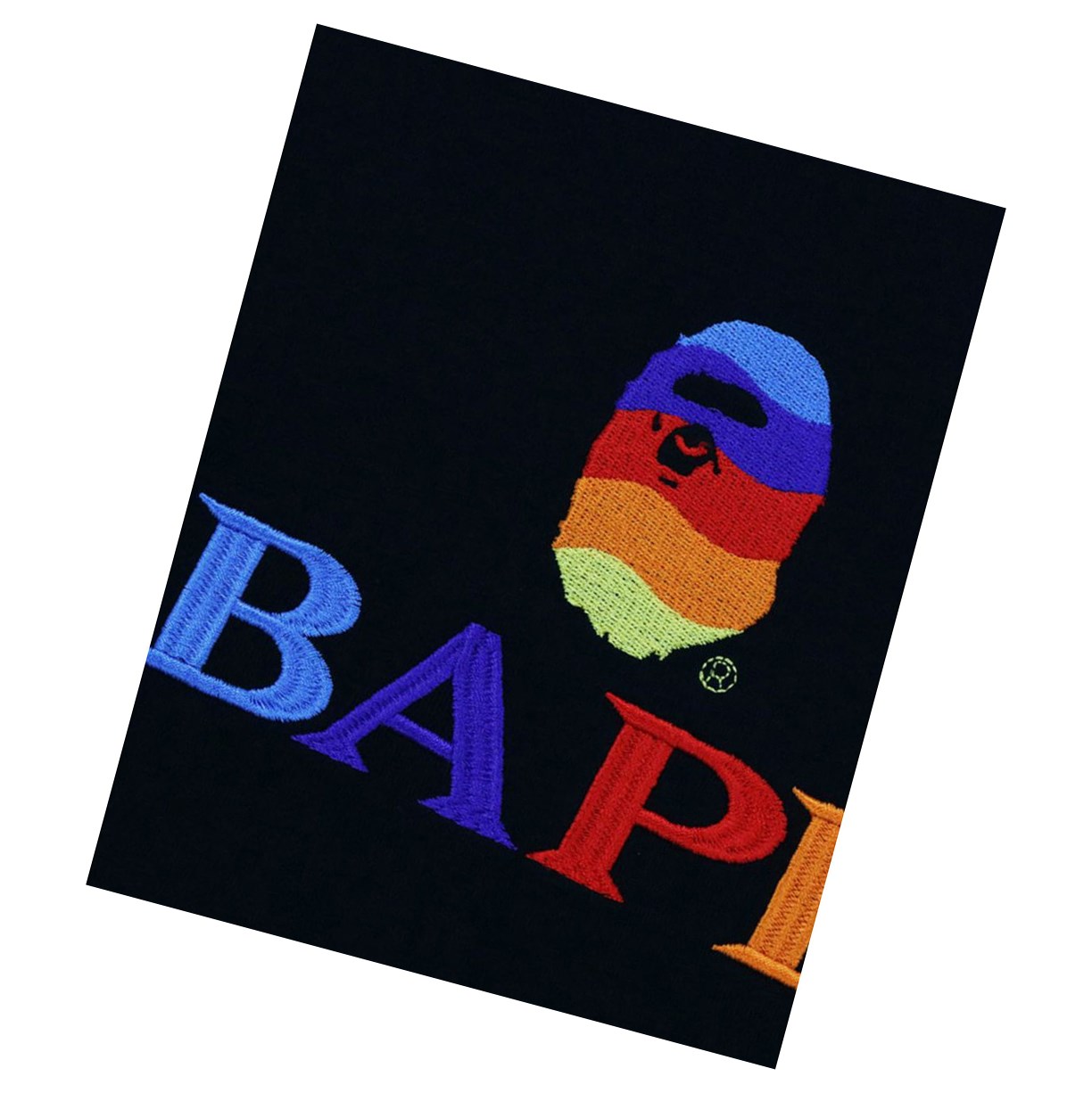 A BATHING APE Bape Logo Embroidery Tee Kurzes Sleeve T-shirts Damen Schwarz | 468325-BKX