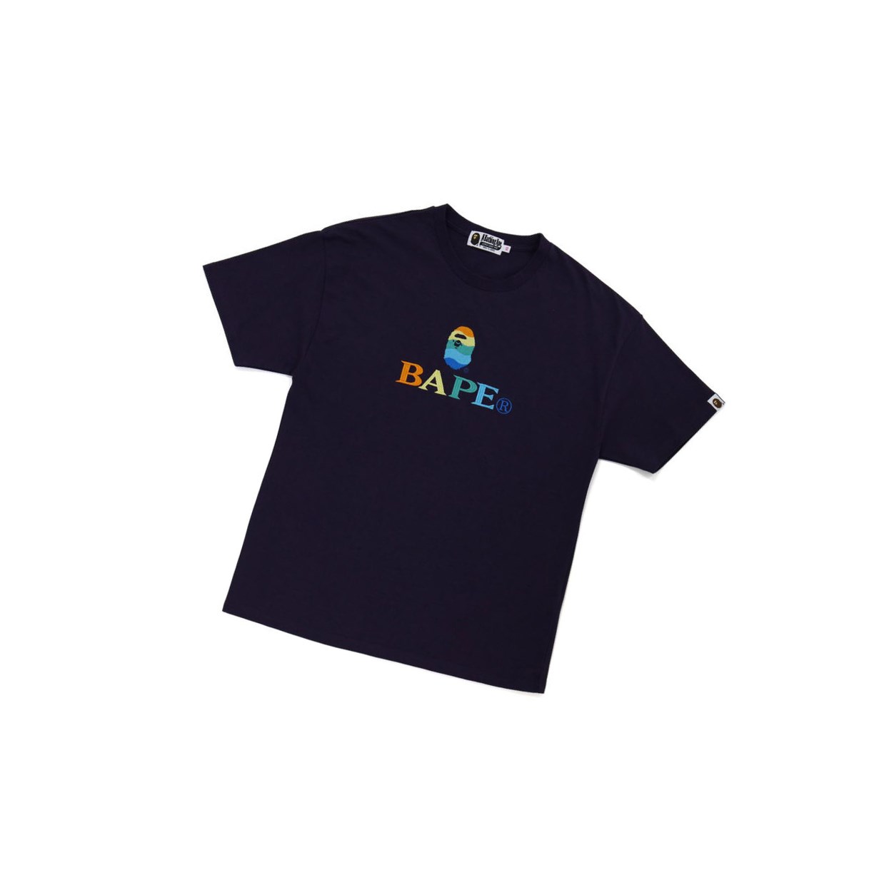 A BATHING APE Bape Logo Embroidery Tee Kurzes Sleeve T-shirts Damen Lila | 958730-BXZ