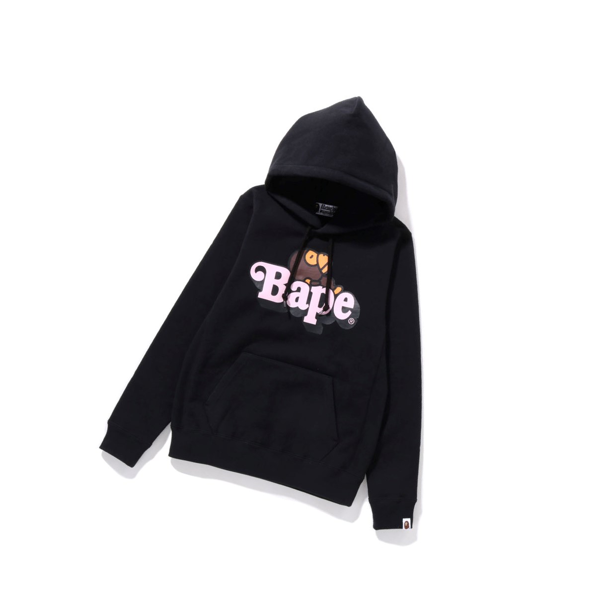 A BATHING APE Bape Milo On Bape Pullover Hoodie Damen Schwarz | 419650-HGQ