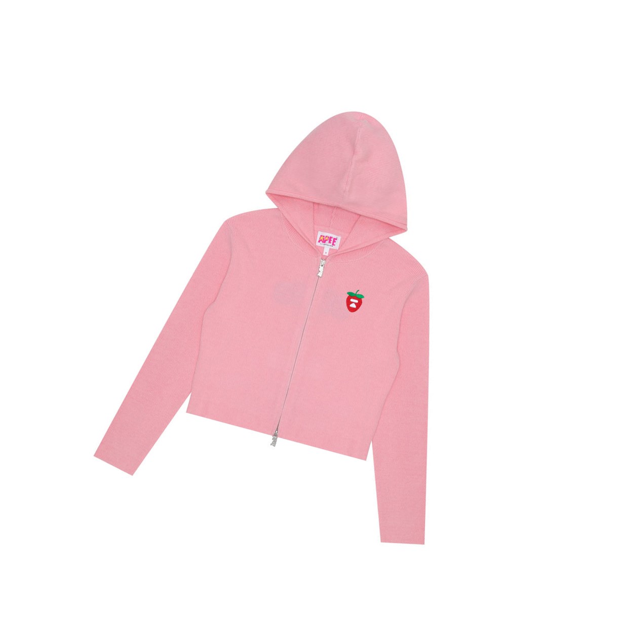 A BATHING APE Bape Mit Kapuze Cardigan Cardigan Strickjacke Damen Rosa | 710964-YKX