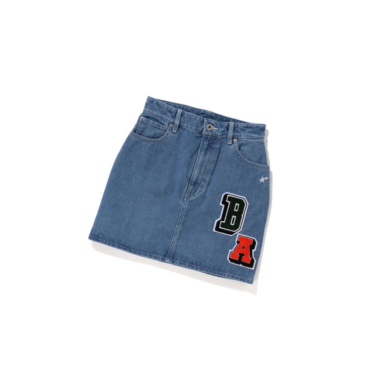 A BATHING APE Bape Multi Fonts Denim Röcke Damen Denim | 042835-UHY