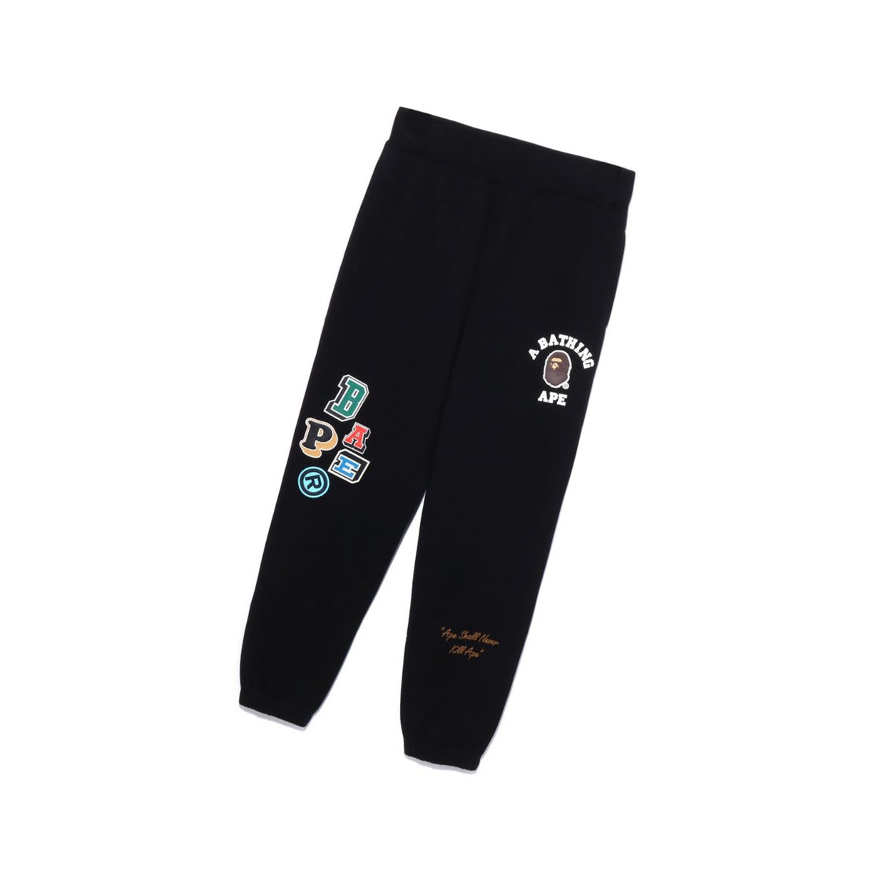 A BATHING APE Bape Multi Fonts Long Hose Herren Schwarz | 568014-XEY